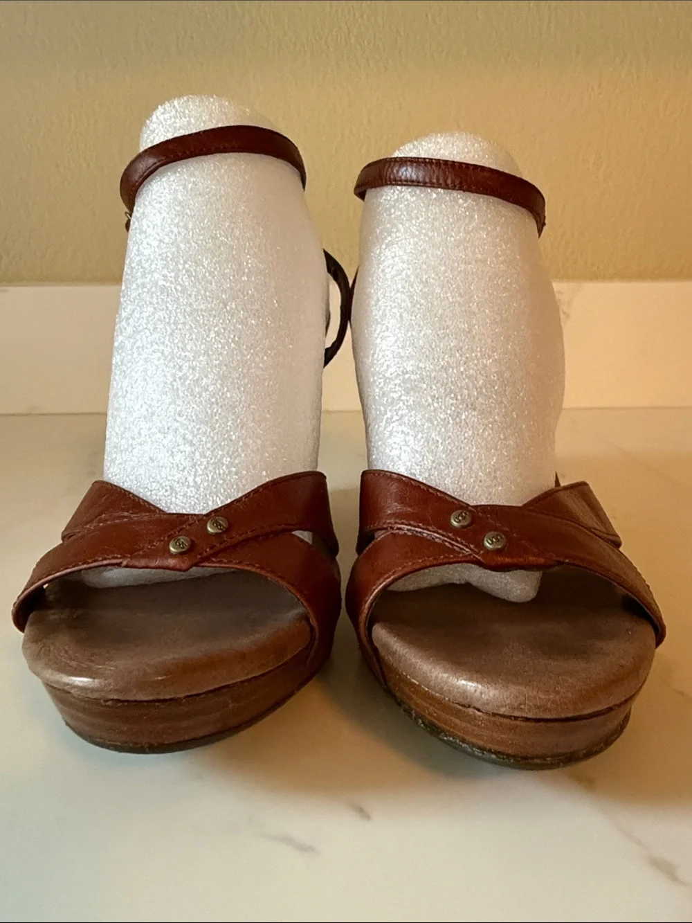 UGG Leather Wedge Sandals
